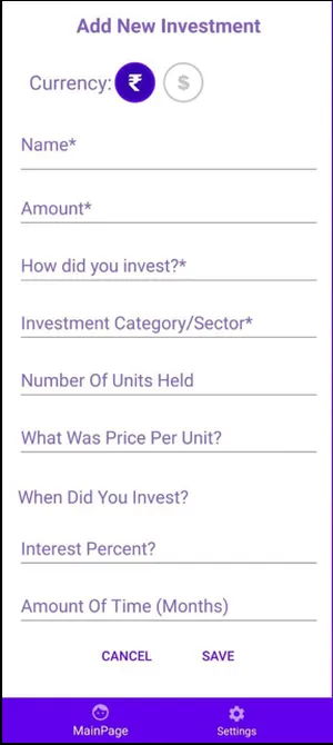 Plutus  Investment Tracker